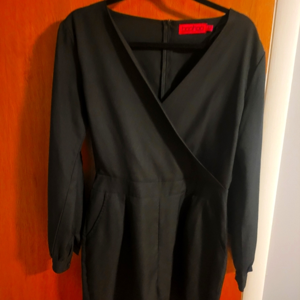 Boohoo black women's romper